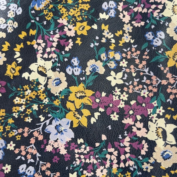 Maeve Faux-Leather Side-Slit Floral Mini Skirt 14 - Picture 8 of 8